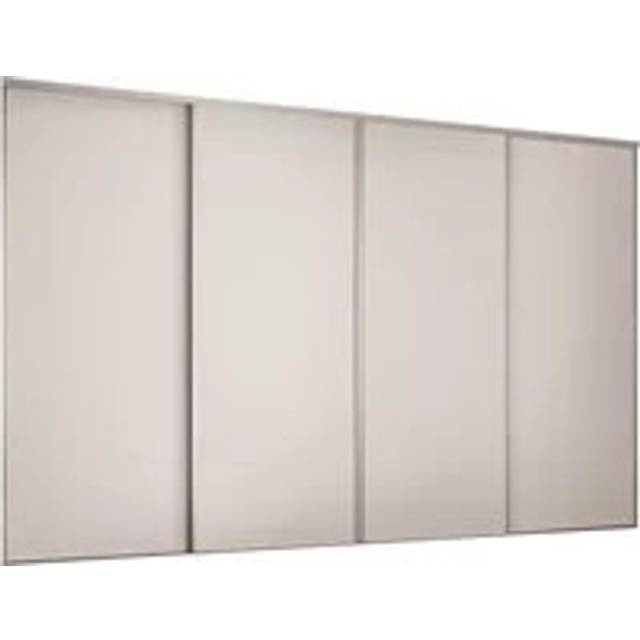 Classic Panel Sliding Wardrobe Door Kit - Cashmere Frame - 4 x 762mm - Hiatt Hardware