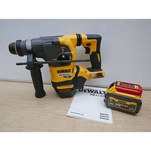 Dewalt dch333 54v flexvolt sds hammer drill bare unit + dcb547 9 ah 54v battery
