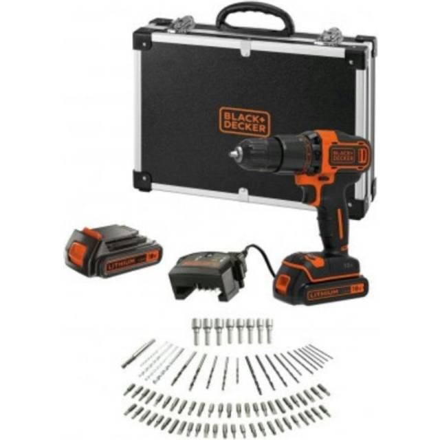 "Black+Decker 1.5Ah 18V Cordless Hammer Drill – 80pcs"