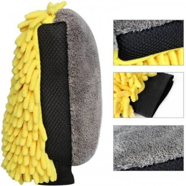 Car Care Premium Ultimate Wash Mitts 2Pcs Yellow Other Automotive Care Supplies