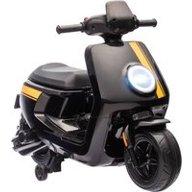 AIYAPLAY 6V Kids Electric Motorbike with Headlight and Music - Black, Black