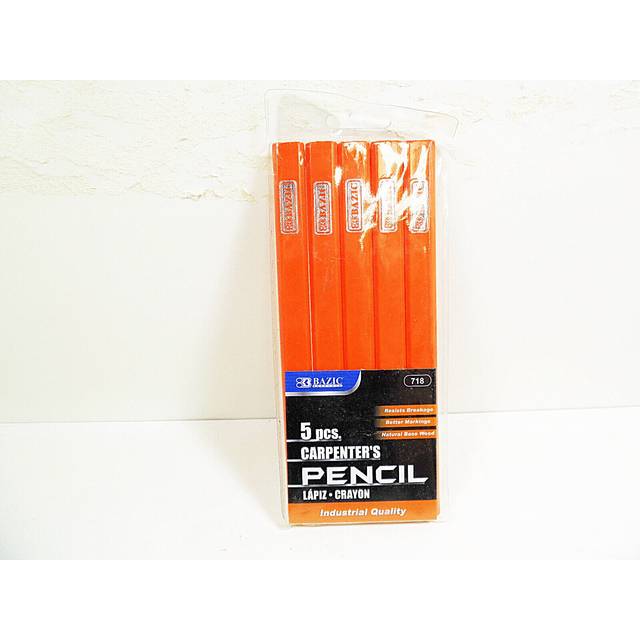 BAZIC Wood Pencil Carpenter's Pencils  Jumbo Oval Shape Pencils  Durable for Students School Office Drawing Sketching Exam (5/Pack)  1-Pack
