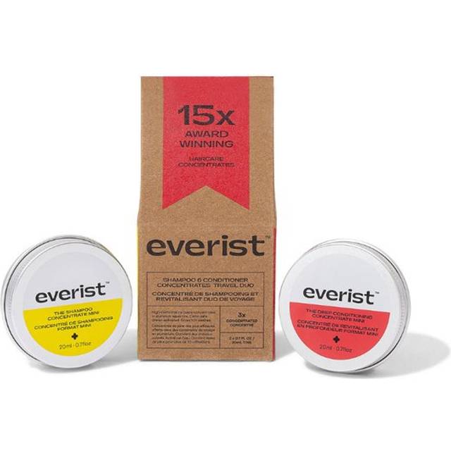 Everist The Haircare Travel Duo  The Shampoo Concentrate and The Deep Conditioning Concentrate  For Hydrated  Glossy Hair  Color-Safe  Plant-Based  Ve