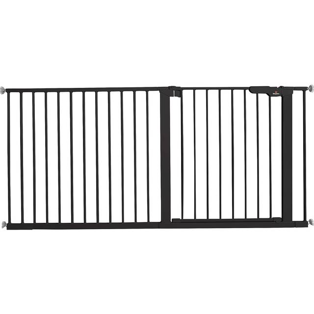 BabyDan Premier, extra bred tryckpassad trappgrind, 158–165 cm, babygrind/säkerhetsgrind, metall, vit, tillverkad i Danmark – (husdjursgrind/hundgrind)