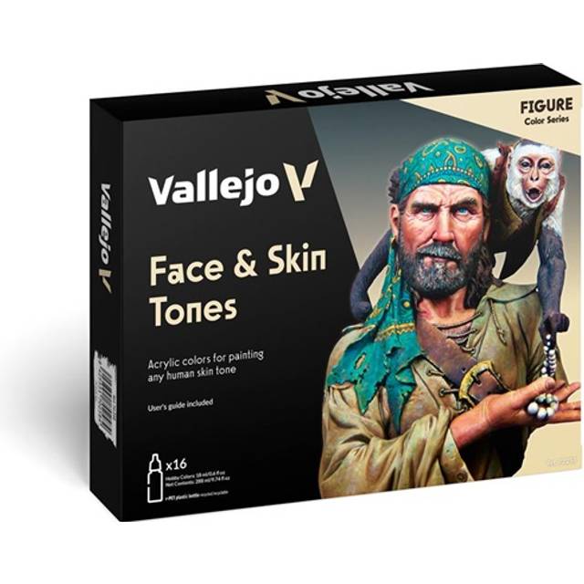 VAL70258 - AV Vallejo Model Color Set - Face & Skin Tones (16)
