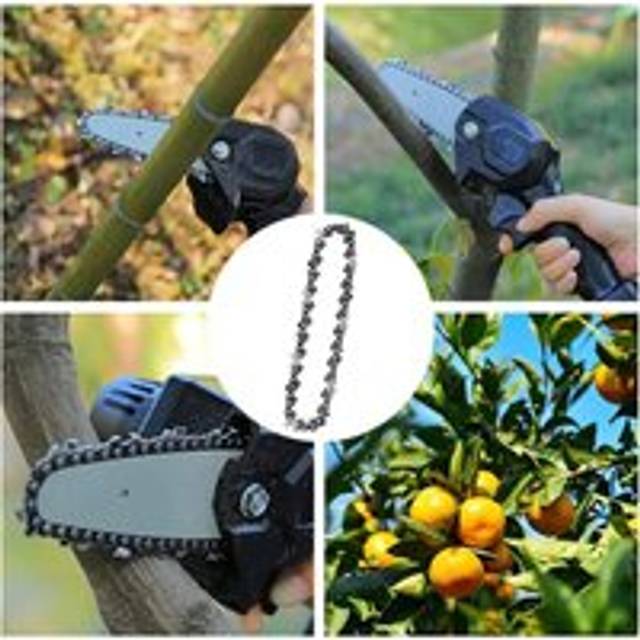 Tlily - 4Pcs Mini Chainsaw Chain 4 Inch Guide Saw 1/4 lp Pitch, 28 Sections for Electric Protable Handheld