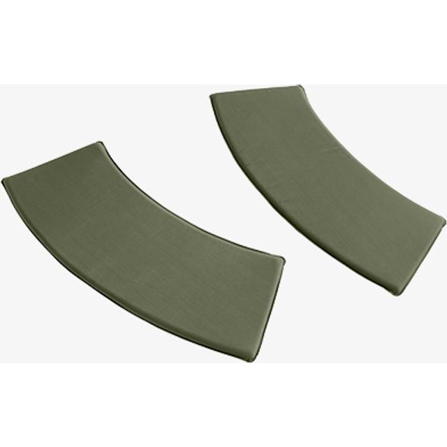 HAY - Palissade park dining bench - cushion - Trädgårdsbänk - Olive - in-in - W127 X D43.5 X H3 - 2 pcs