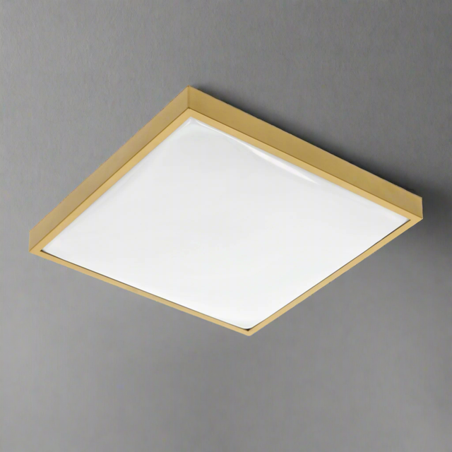 Altar Black Square LED Ceiling Light, 4000K, 24W, 1680lm, IP44 - One Size