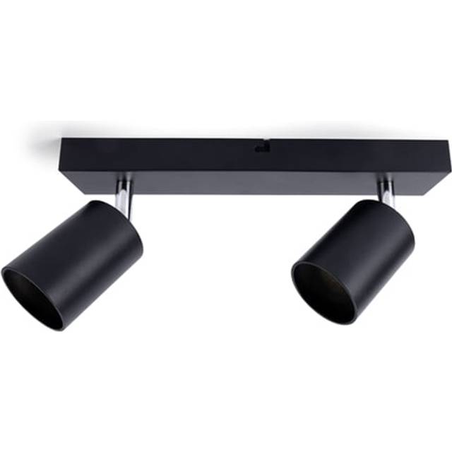 Integral Indoor 2 Way GU10 Bar Ceiling Spotlight Black