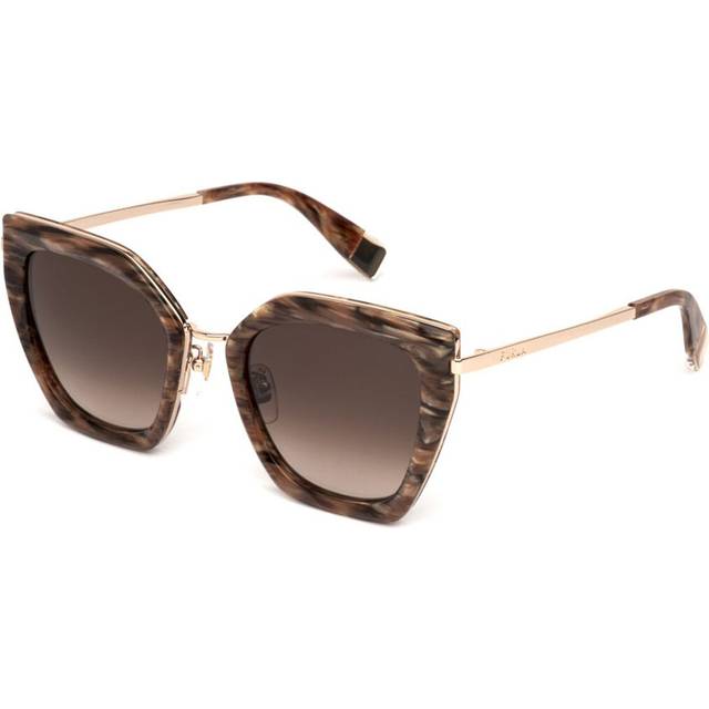 Furla Woman SFU821  07HL Sunglasses Metal  Brown Squared Normal Shaded