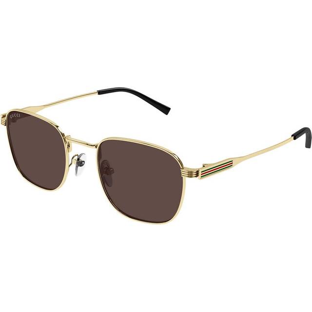 Gucci Man GG1876S 002 Sunglasses Metal Gold Brown Round