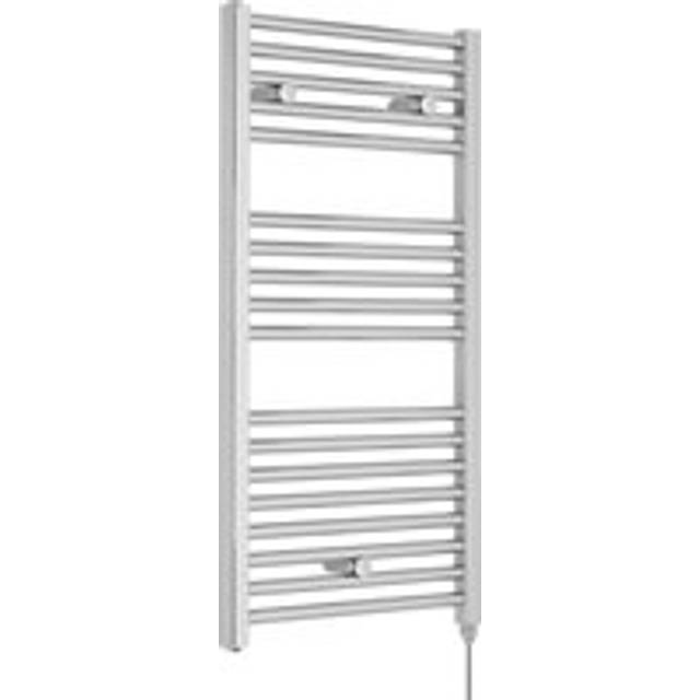 Electric Vertical Round Towel Rail with 18 Rails - 920mm x 480mm - 300 Watt - Chrome