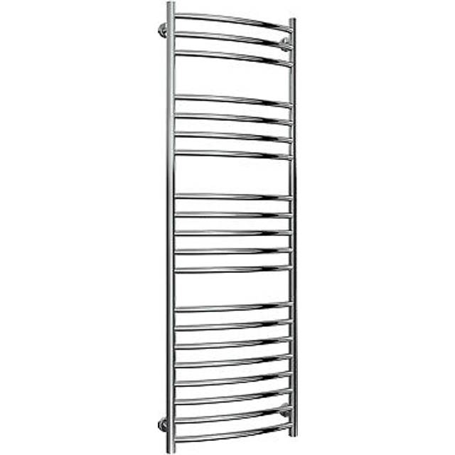Eos Curved Heated Towel Rail 1500mm h x 500mm w Polished Stainless Steel - Reina