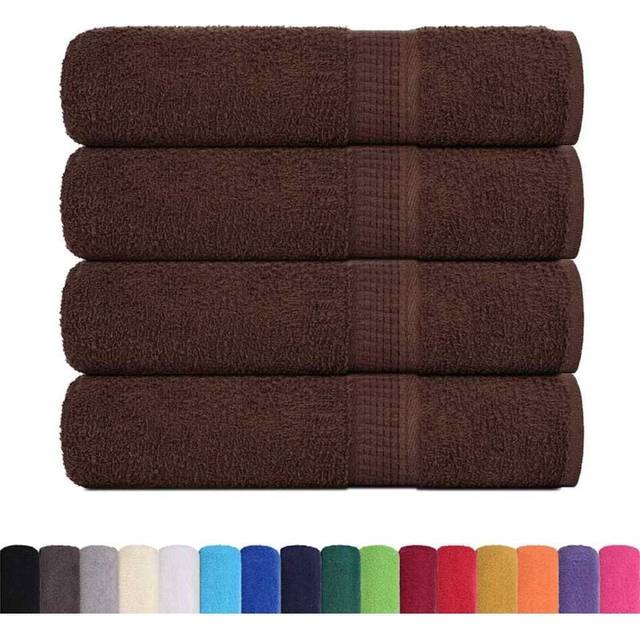 vidaXL Duschhanddukar 4 st brun 70x140 cm 360 gsm 100% bomull