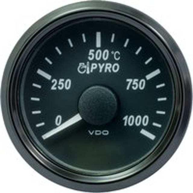 VDO Singleviu Pyrometer / Exhaust Gas Temperature Gauge - White, Black