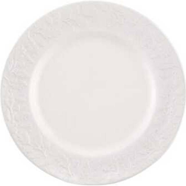 Stoneware Dinner Plate Cream Glaze Acorn Crockery 27cm Dining Serving Dish Round
