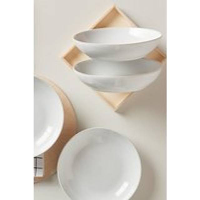 Denby Elements Stone White Set of 4 Pasta Bowls