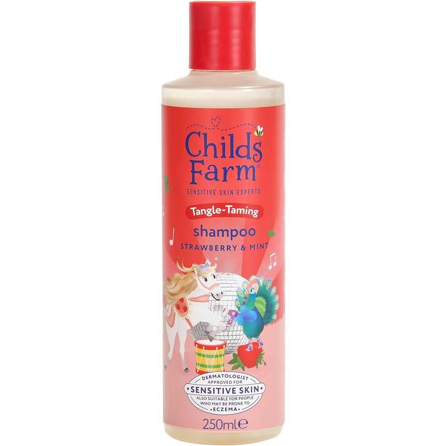 Childs Farm Tangle-Taming Shampoo 250ml Strawberry and Mint Kids Tear Free Formula