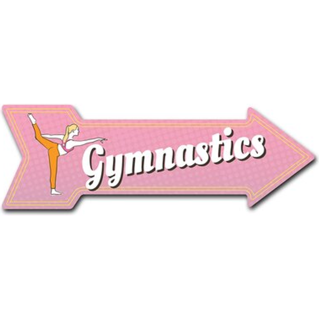 SignMission D-A-8-999836 8 x 24 in. Indoor & Outdoor Decor Direction Sticker Vinyl Wall Decals - Gymnastics - 24 in.