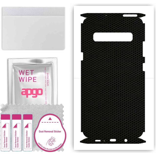 apgo Protective Skin Sticker for the back+sides compatible with Samsung Galaxy S10 5G, Full Wrap Film, Foil, Vinyl - Pattern Matrix