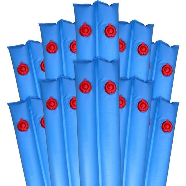 Pool Mate 1381110A Pool Cover Water Bags  10Pack  10 ft Blue Double Chamber  16 Gauge