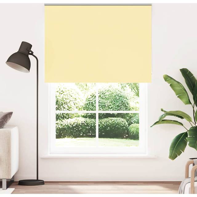 vidaXL Roller Blind Blackout Yellow 155x210 cm Fabric Width 151.6 cm Polyester