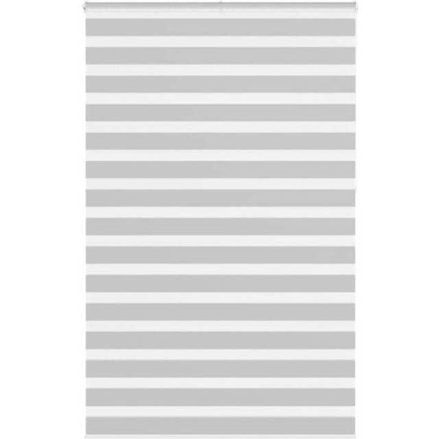 Rullgardin zebra ljusgrå 140x230 cm tyg bredd 135,9cm polyester