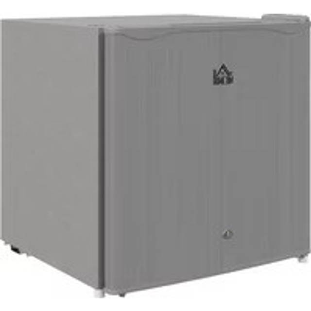 HOMCOM 46L Counter Top Fridge Mini Fridge with Lock Chiller Box Grey, Grey