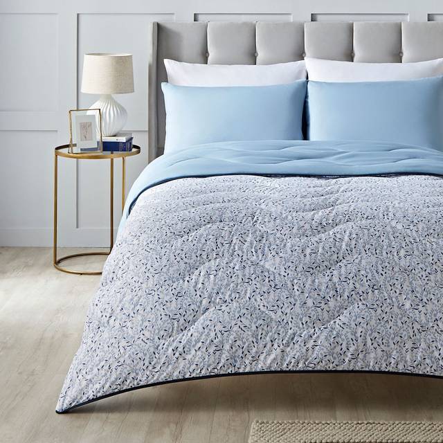 Night Lark Blue Garden Coverless Duvet & Pillowcase Set, 6 Tog