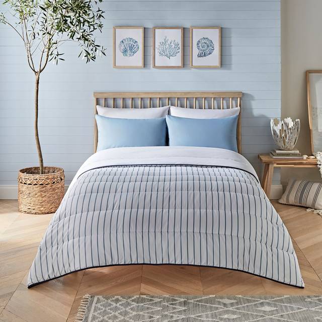 Night Lark® Ticking Stripe Coverless Duvet Set - Ticking Stripe / Single / Spring / Summer (6 Tog)
