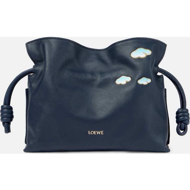 Loewe Flamenco Mini leather clutch - blue (One Size)