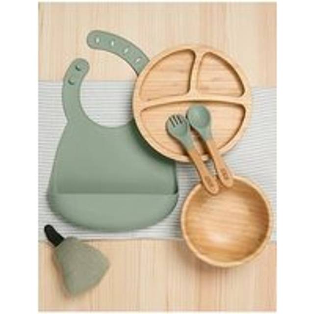 Mamas & Papas 4 Piece Bamboo Weaning Starter Kit - Kiwi, One Colour