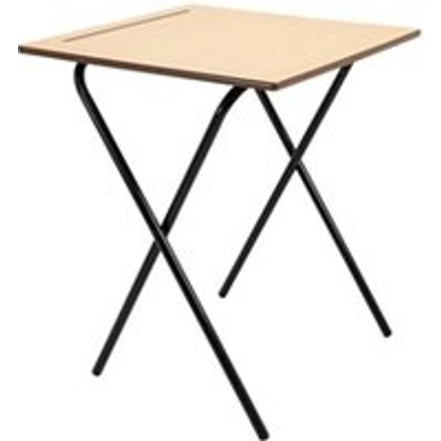 Titan Economy Folding Exam Desk : Beech/Black
