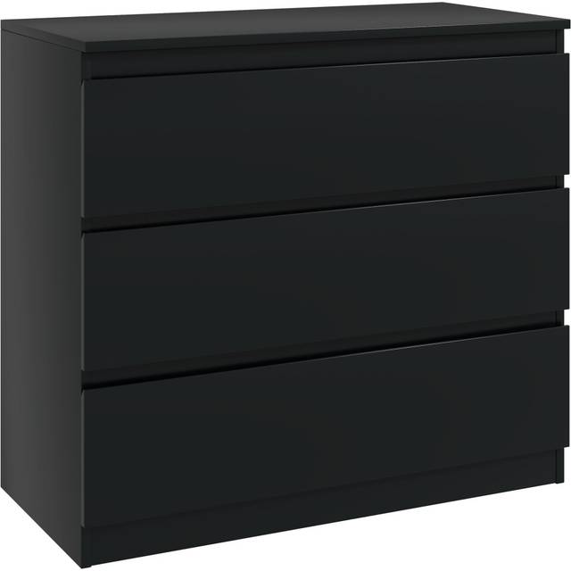 HOMCOM Chest of Drawers 3 Drawer Storage Cabinet Unit for Bedroom Black