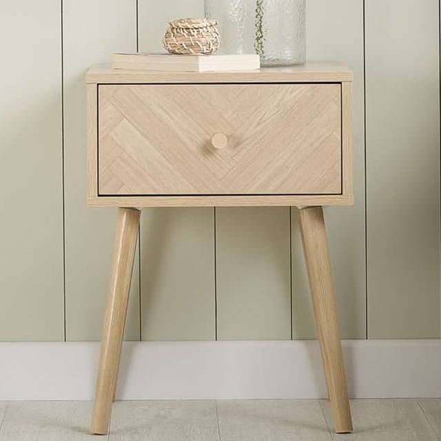 Birlea Herringford 1 Drawer Bedside - Brown, Brown