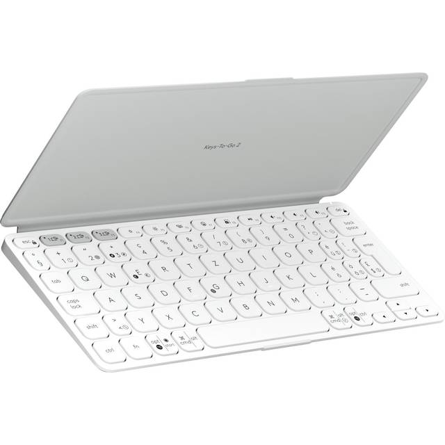 Logitech Tangentbord Keys-To-Go 2 för surfplattor in Pale Gray, Suisse/Schweizer (Qwertz)