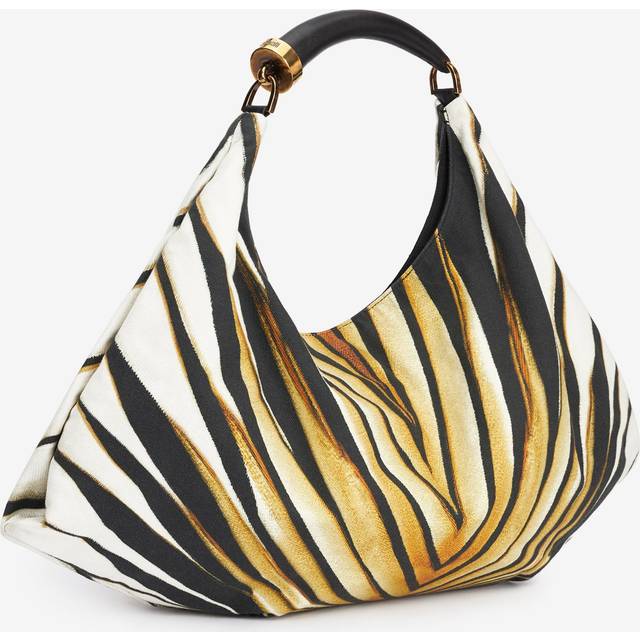 Roberto Cavalli Ray Of Gold Print Shoulder Bag - Female Shoulder Bags Gold