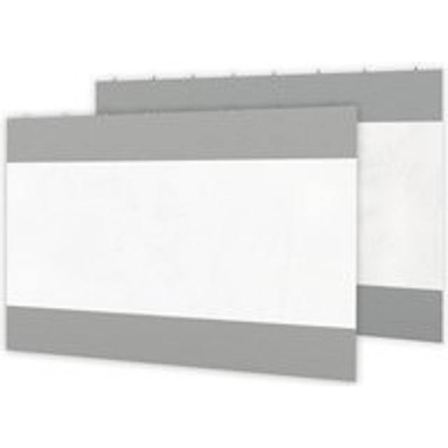 Outsunny 3x2m Pergola Side Panels With Large Window, 2 Pack Gazebo Side Curtains Replacement, Grey