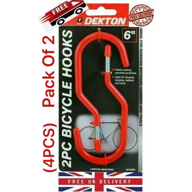 DEKTON 2PC BICYCLE HOOKS 8 MM 150MM/6'', DT70564