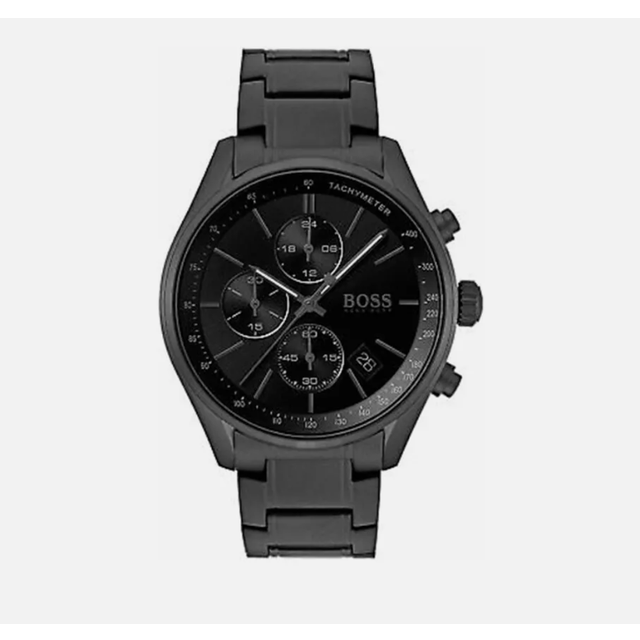 HUGO BOSS MENS GRAND PRIX WATCH HB1513676 BLACK DIAL