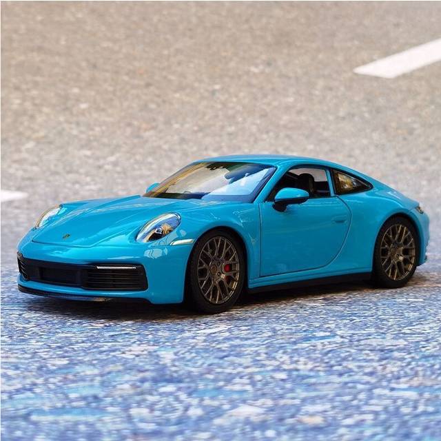 (Blue) 1:24 Porsche 911 Carrera 4S Coupe Alloy Sports Car Model Diecasts Metal