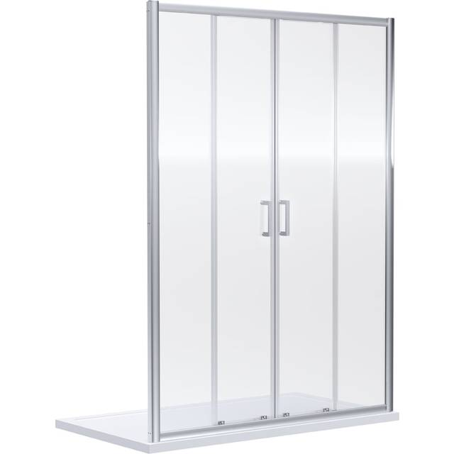 nuie Rene 1900 x 1700mm Double Sliding Shower Door - Chrome, Silver