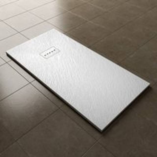 Elegant - 1400x700mm White Rectangular Shower Enclosure Tray with Waste Trap
