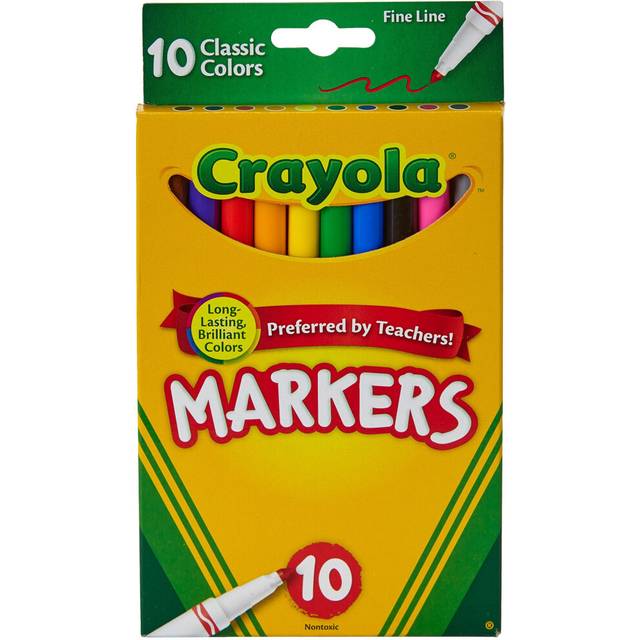 Crayola Fine Line Markers, Multi-Colour, 18.71 x 10.64 x 1.11 cm