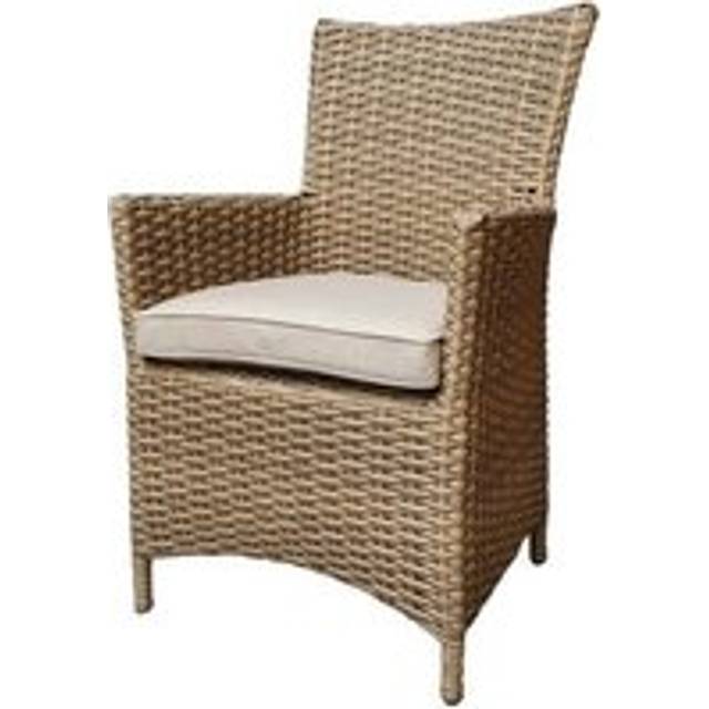 Signature Weave - Darcey Wicker High Back Garden Dining Arm Chair & Natural