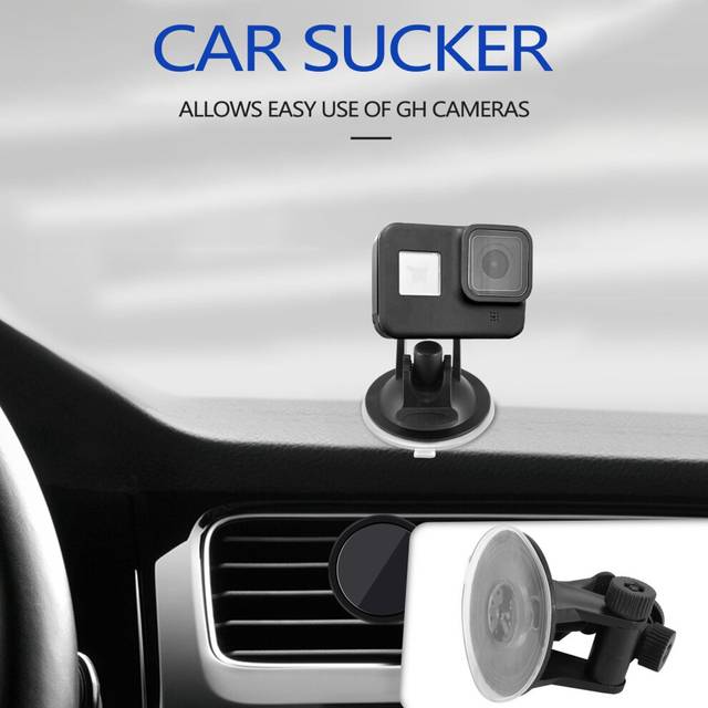 Mini Car Suction Cup Mount Holder/ 4 thread for Hero Sports Camera NEW