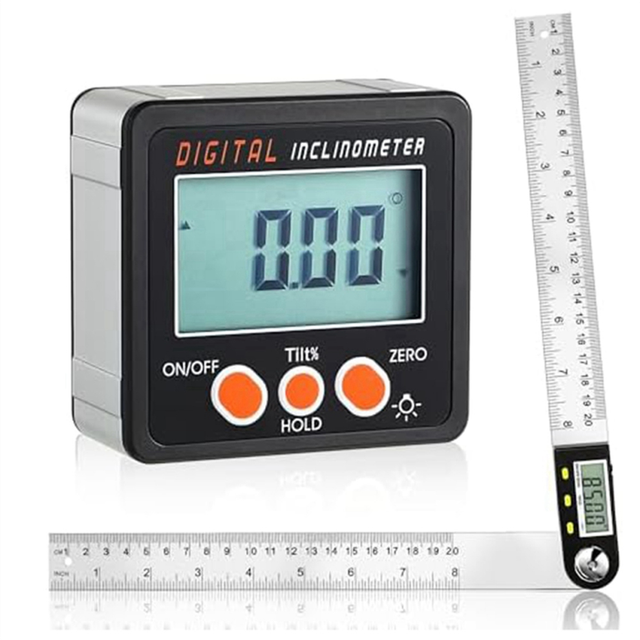 Digital Angle Ruler and Gauge, 8 Inch 0-360 Degree