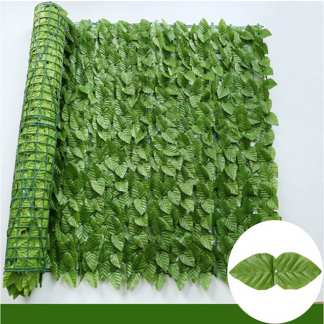 (light green apple, 50x200cm) 1/3M Artificial Ivy Hedge Fence Panels Green Faux Ivy Leaf Privacy Fence Screen for Outdoor Home Garden Balcony Decorati