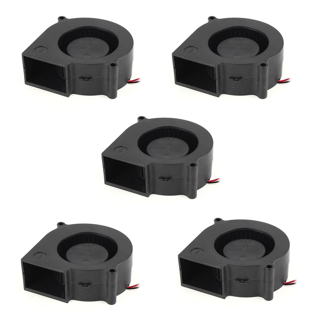 5 Pcs 75 mm x 30 2 Pin DC 12 V Brushless Fan PC Computer Cooling