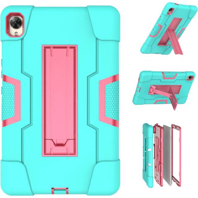 Huawei MediaPad M6 8.4 coolt hållbart silikonfodral - Cyan / Ros